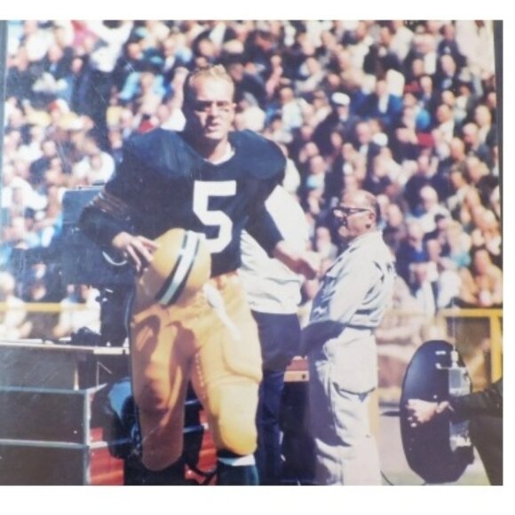 Vintage Color Photo 8 x 10 In Frame Paul Hornung NFL Green Bay Packers - Picture 1 of 1